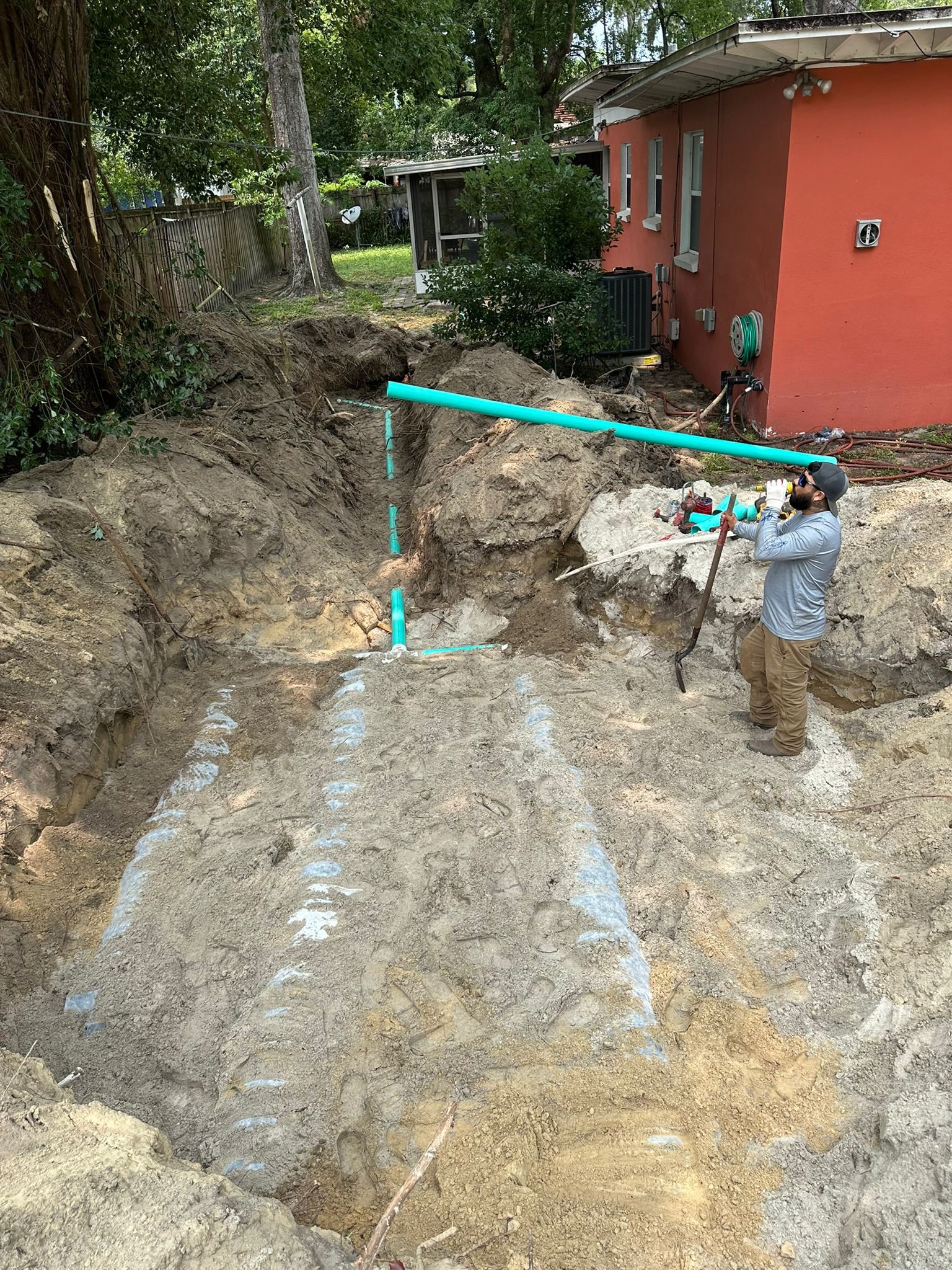 Reparación de línea principal de drenaje (Excavación)
